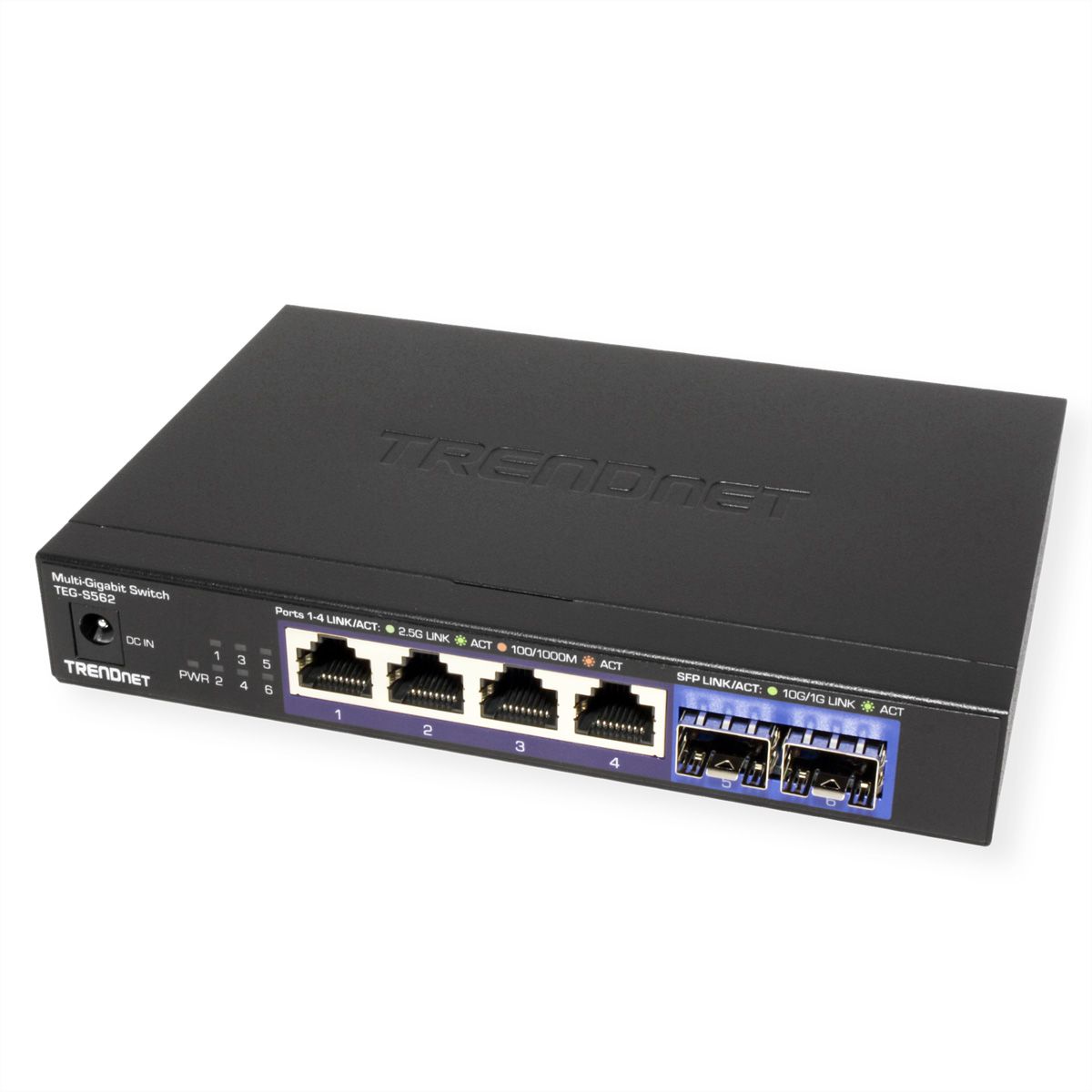 TRENDnet TEG-S562 6-poorts switch, Multi-Gigabit