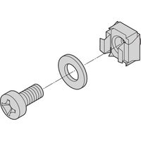 SCHROFF 19" Assembly Kit M6, Screw, Washer, Nut, 8 pieces