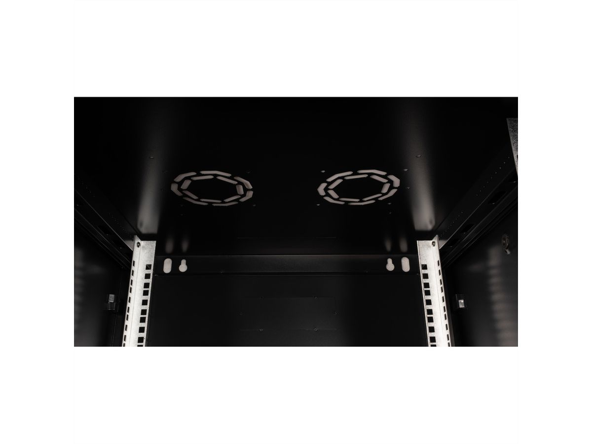VALUE 19-Zoll Wandgehäuse 12HE, 600x600mm schwarz, Bausatz