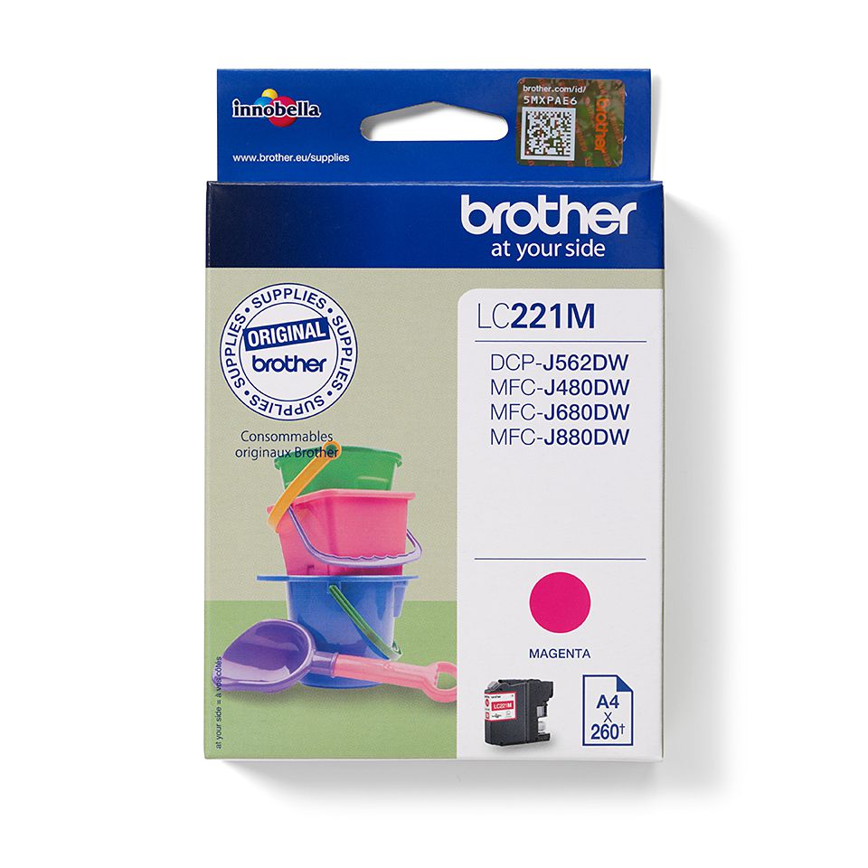 Brother LC221M inktcartridge 1 stuk(s) Origineel Magenta