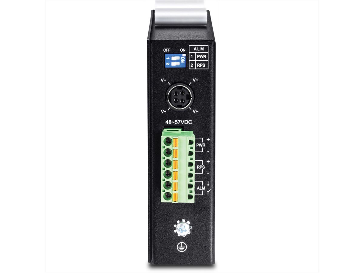 TRENDnet TI-PG541i 6-poorts Industriële Switch PoE+ Gigabit Layer 2 DIN-Rail