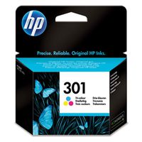 CH562EE, nr. 301, driekamerkleurenprintcartridge, 3 ml, 165 pagina's, voor HP Deskjet 1000 / 1050 / 2050 AIO / 3000 / 3050 AIO