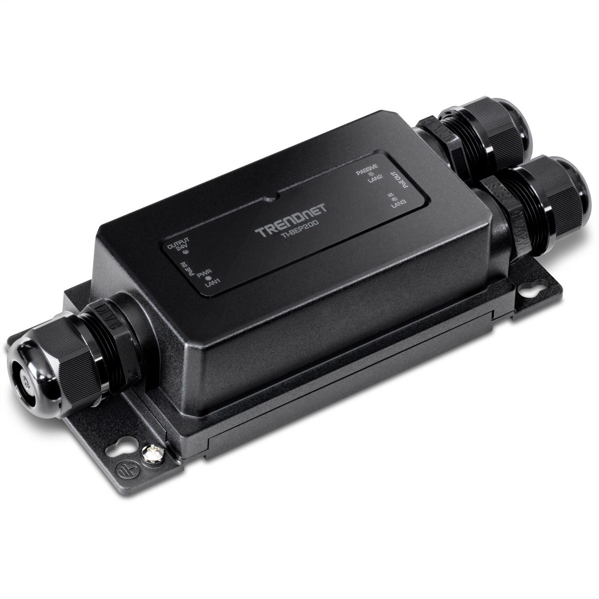 TRENDnet TI-BEP200 Outdoor PoE+ Extender, 2-Port Industrial Gigabit Aktiv/Passiv