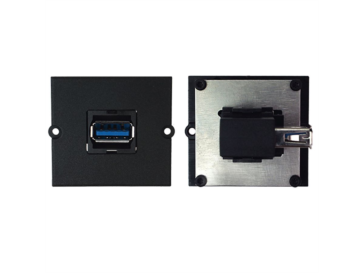 BACHMANN Frame 1xUSB 3.0, 90° uitgang zijkant