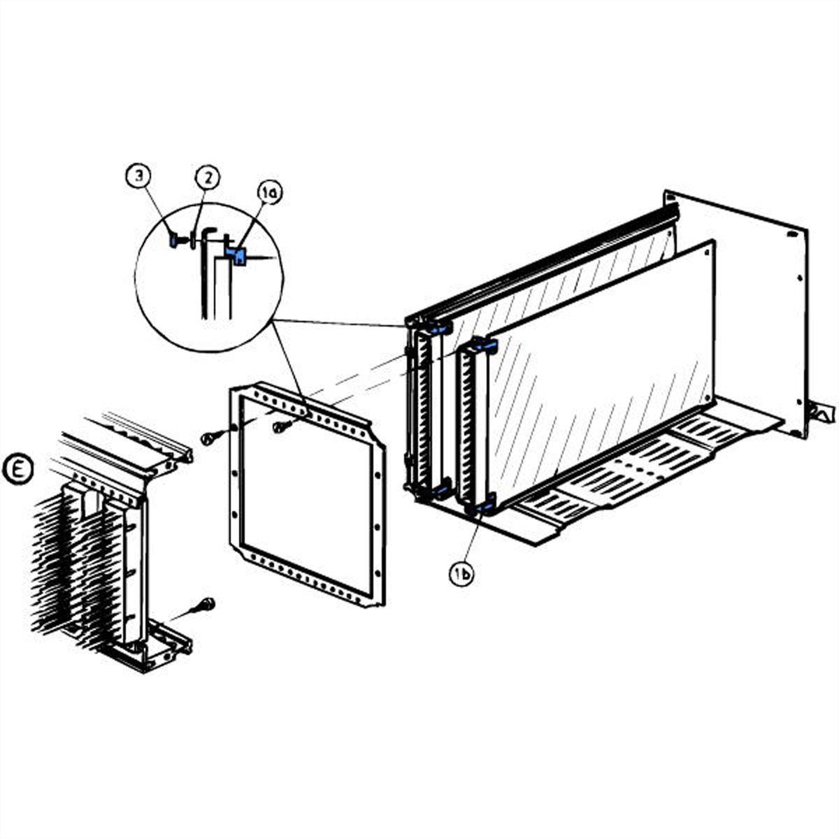 SCHROFF PCB bevestiging op de cassette achterwand, type B - ANGLE BOTTOM