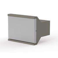 SCHROFF kunststof handgreep trapeziumvormig, grijs, 4 pk