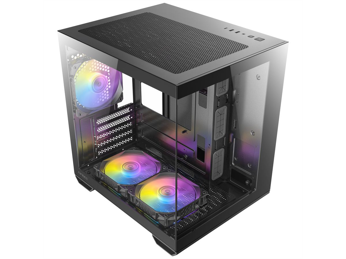 ANTEC CX60M ARGB PC Gehäuse Mini Tower Micro-ATX, schwarz