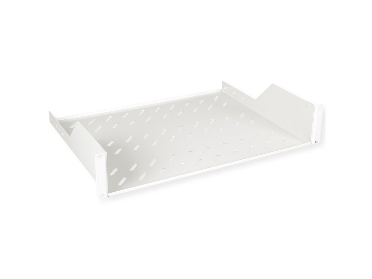 ROLINE 19-inch plank 2 U 350 mm diep, 25 kg draagvermogen grijs