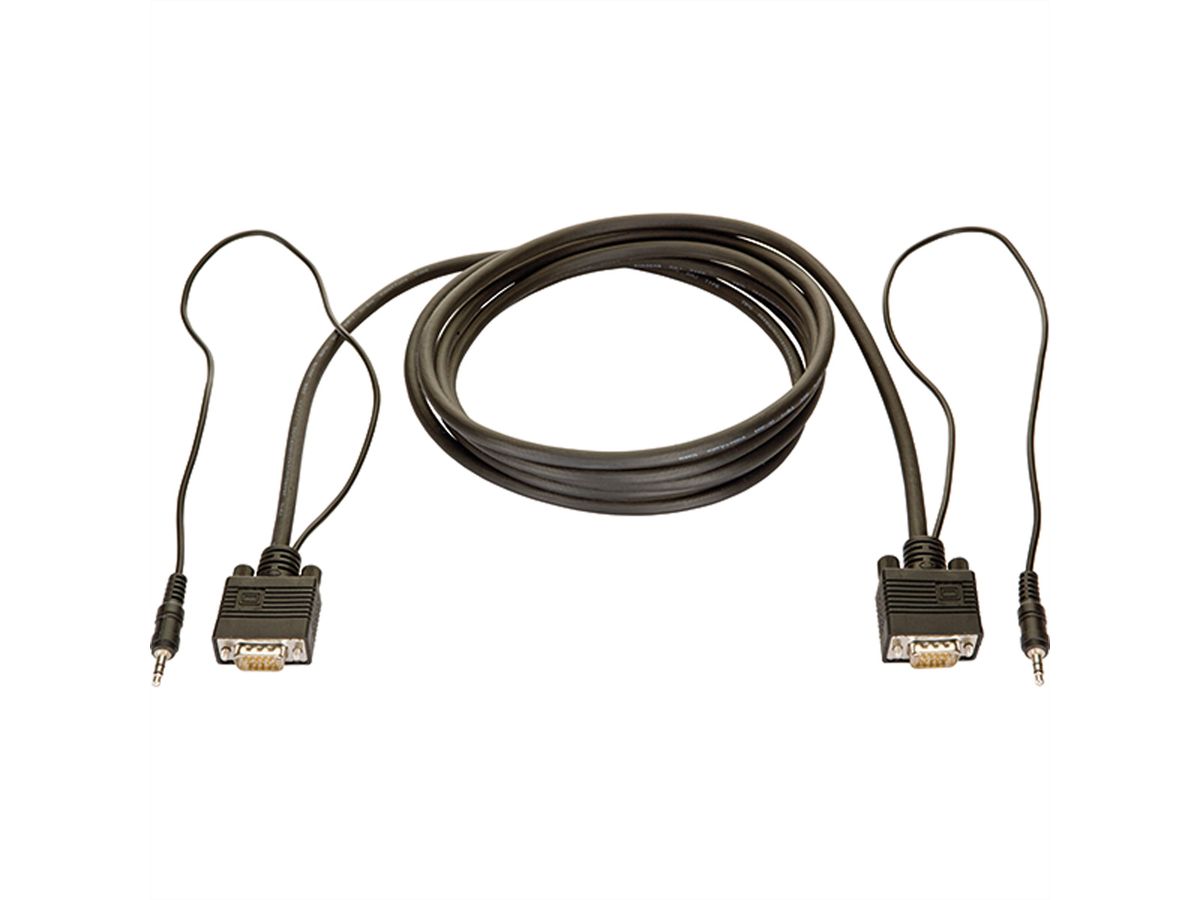 BACHMANN VGA mini-jack combinatiekabel 3,0m VGA+mini-jack
