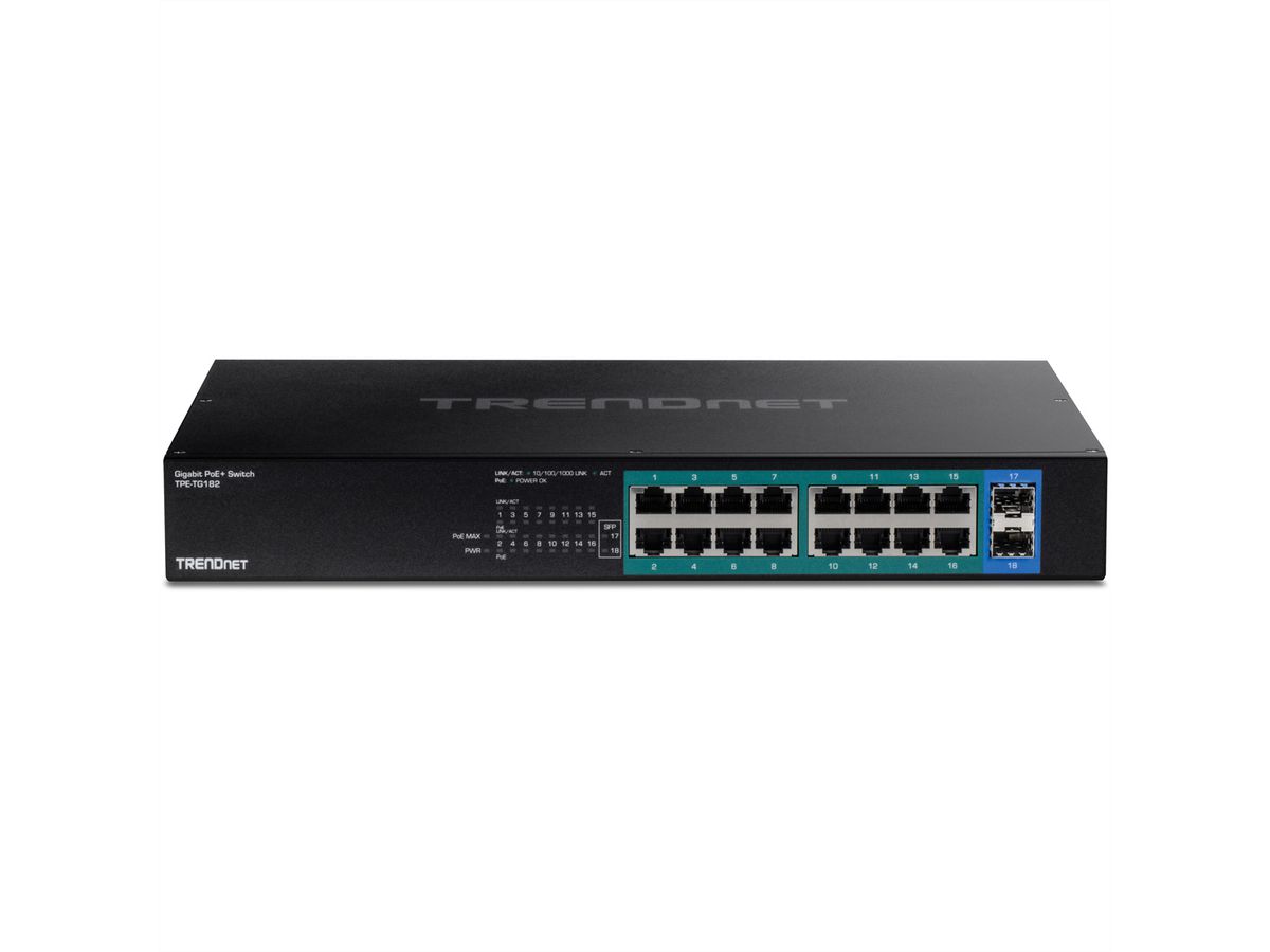 TRENDnet TPE-TG182 18-Poorts Gigabit PoE+ Switch