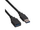 ROLINE USB 3.2 Gen 1 Kabel, type A-A, M/F, zwart, 1,8 m