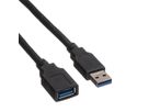 ROLINE USB 3.2 Gen 1 Cable, A - A, M/F, black, 1.8 m