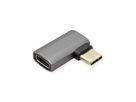 ROLINE Adapter, USB4 Gen 3x2, Aluminum, 90° flat, Type C, M/F, silver