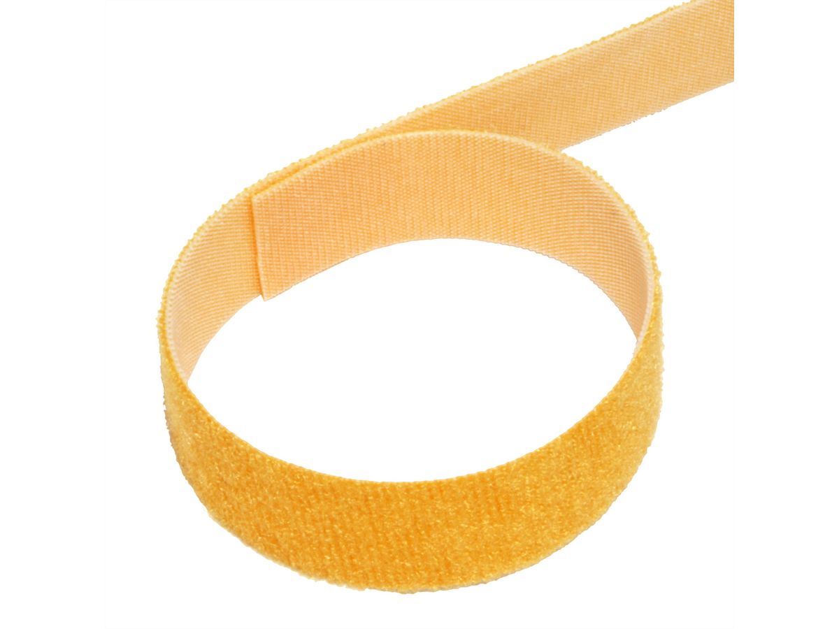 VELCRO® ONE-WRAP® klittenband ongeperforeerd op rol, 20mm, geel, 25 m