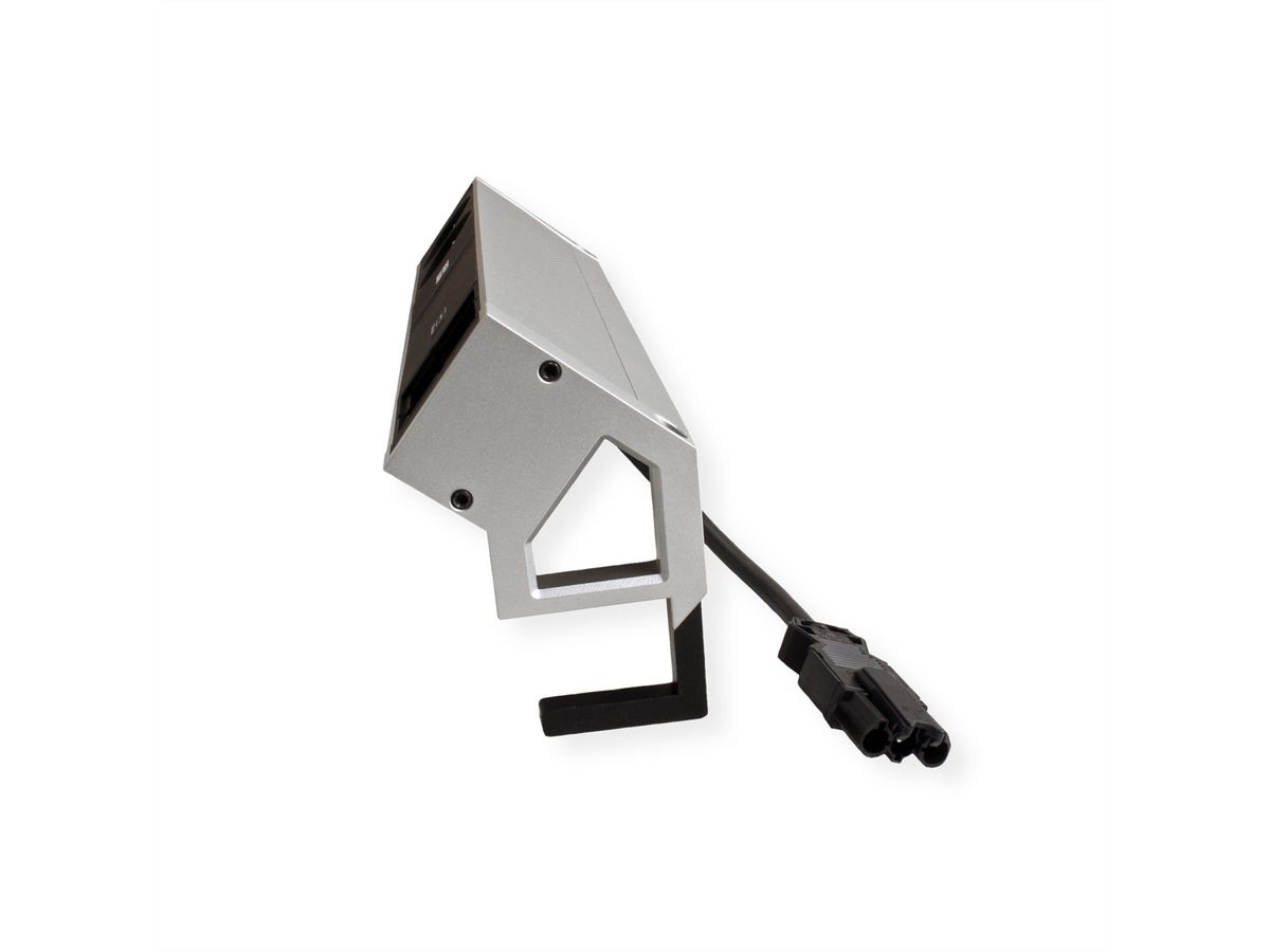 BACHMANN DESK2 2xUTE 1xUSB C 60W 1xCM 0.2m GST18 INOX
