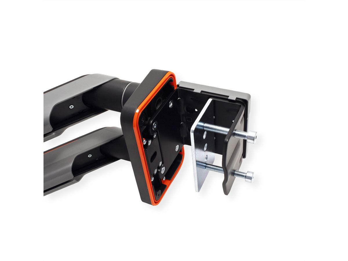 ROLINE LCD dubbele arm, tafelmontage, gasveer, 5 draaipunten, max. 20 kg