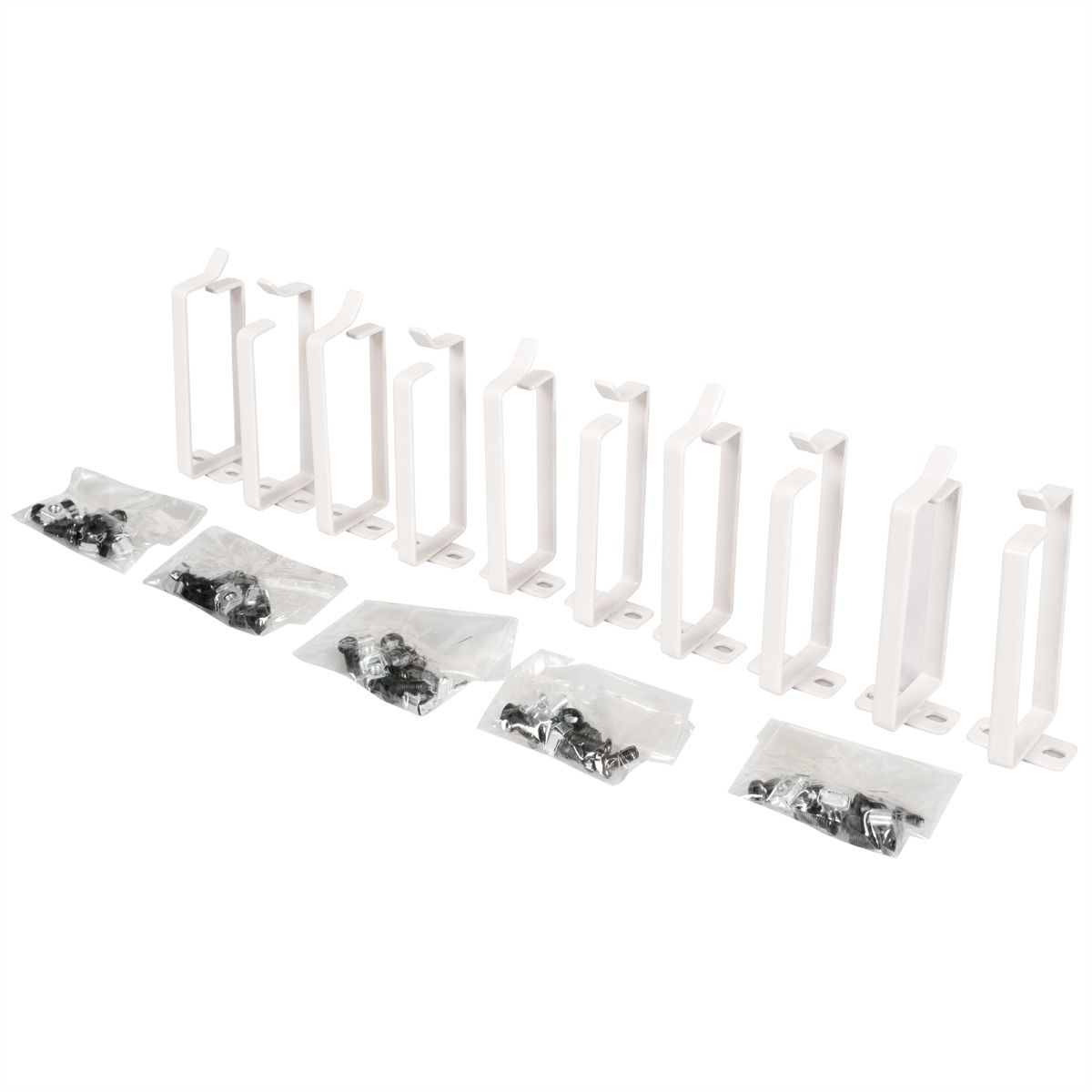 ROLINE Cable management bracket, 44x100mm grey 10 pieces