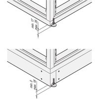 SCHROFF Eurorack Adjustable Feet, for Frame