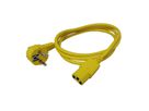 ROLINE Power Cable, straight IEC Connector, yellow, 1.8 m