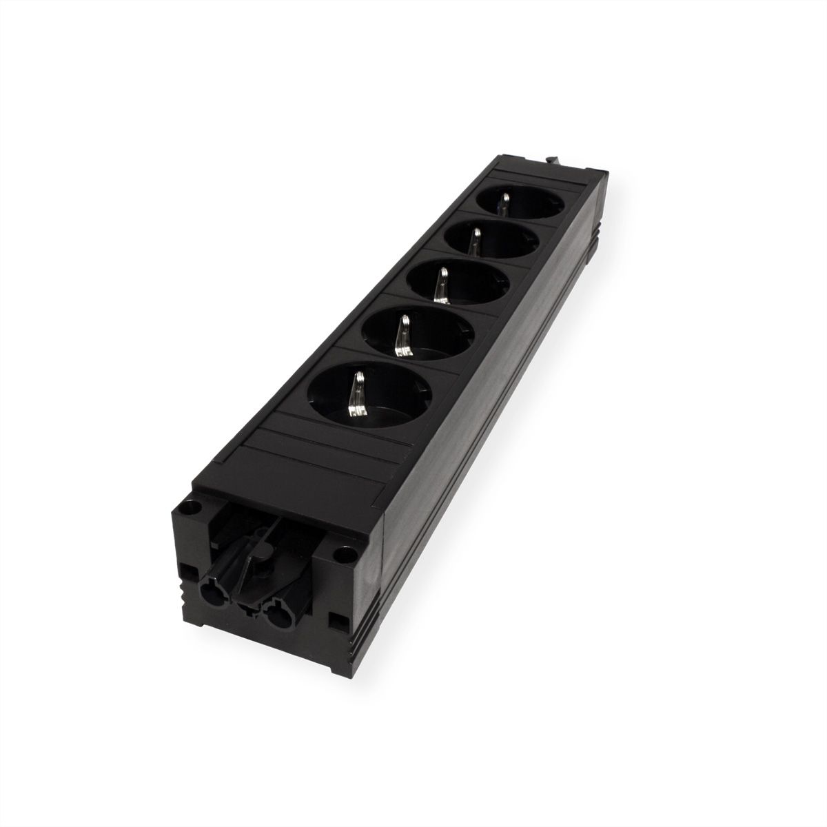 BACHMANN STEP BASE 5x earthing contact, black
