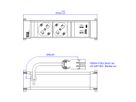 BACHMANN POWER FRAME 2xP40 1xUSB A/C 22W 0.2m GST18