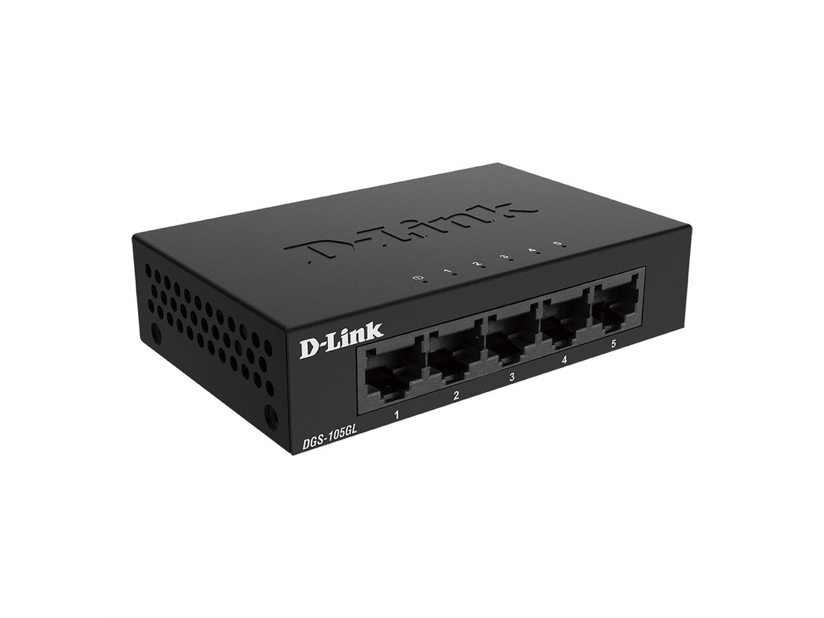 D-Link DGS-105GL/E 5-Port Gigabit Switch Light, Layer2 ohne IGMP