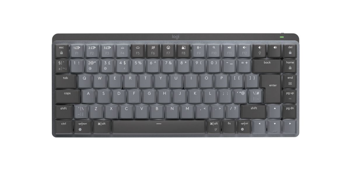 Logitech MX Mini Mechanical toetsenbord Kantoor RF Draadloos QWERTY Brits Engels Grafiet, Grijs