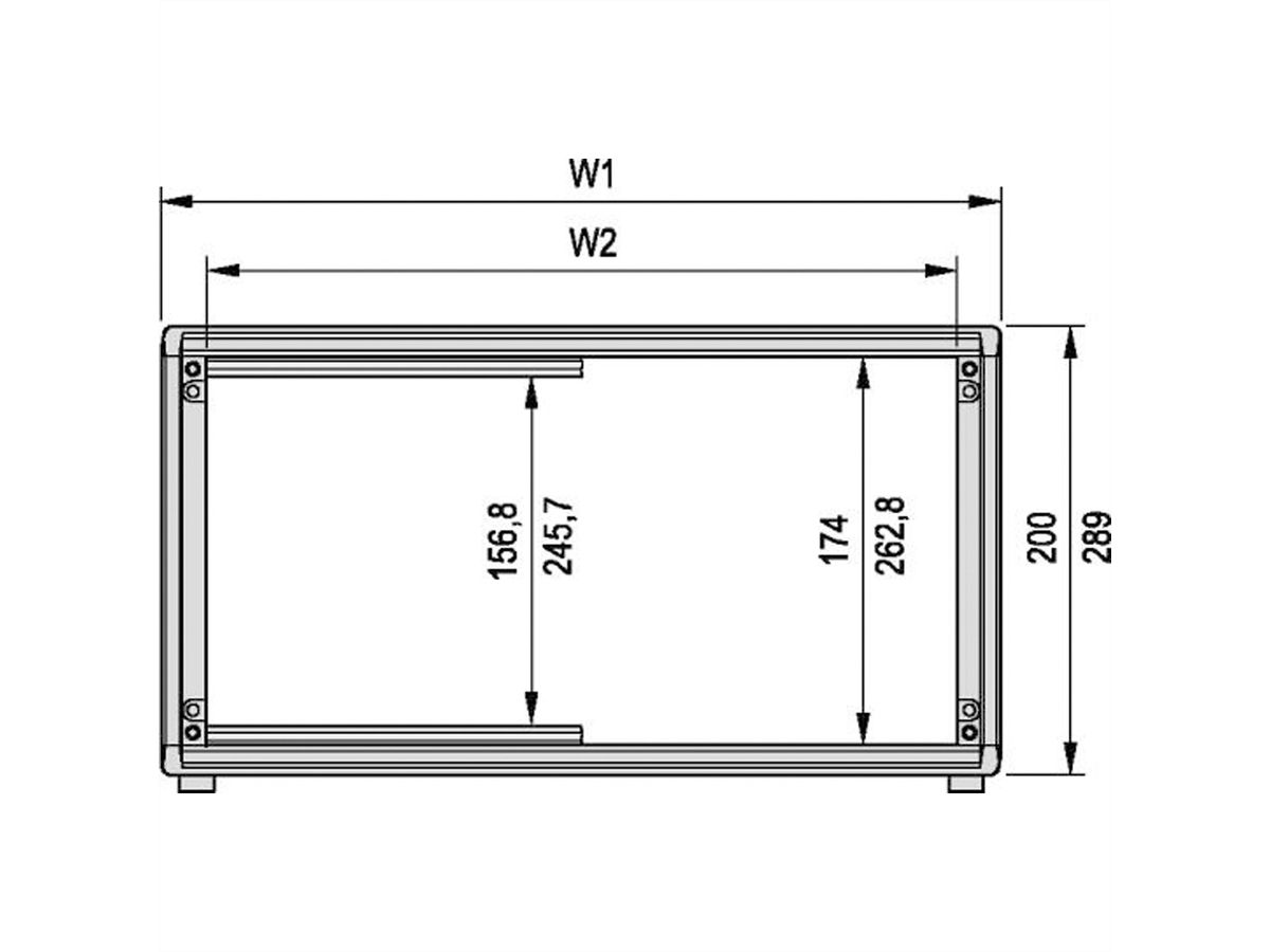 SCHROFF PropacPRO Desktop-kast, niet afgeschermd, 4 HE, 42 HE, 266 mm