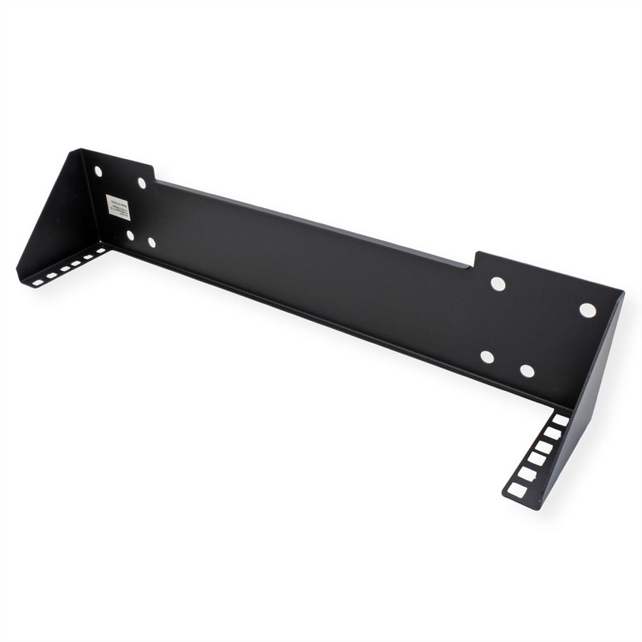 19" wand-/ondersteuningsbeugel, 2 HE, zwart