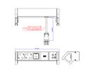 BACHMANN DESK2 wit 2xCEE7/3 1xUSB A/C 22W 0,2m GST18