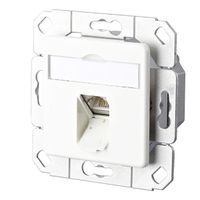 METZ CONNECT E-DAT C6A 1 port flush mounted trunking installation, pure white