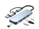 VALUE USB Hub, 4x USB-A Ports (3x USB 2.0 + 1x USB 3.2 Gen1), Type A+C host connection cable