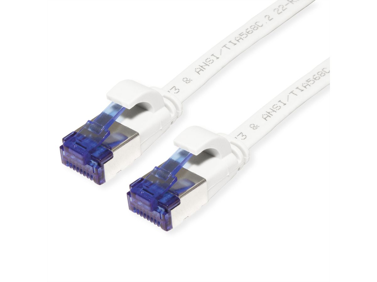 VALUE FTP patchkabel, Cat.6A (Class EA), extra plat, wit, 0,5 m