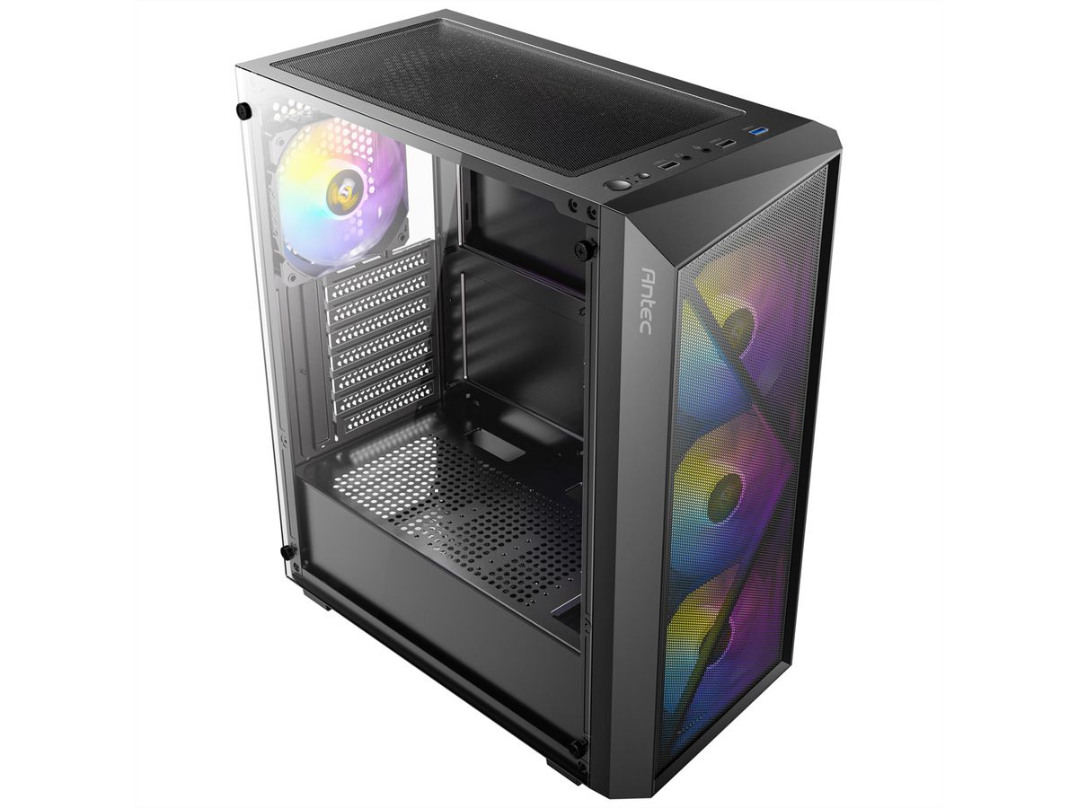 ANTEC AX67 ARGB PC Gehäuse Midi Tower Gaming ATX, schwarz