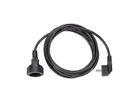 BACHMANN earthing contact extension cable, 230VAC, black, 5 m