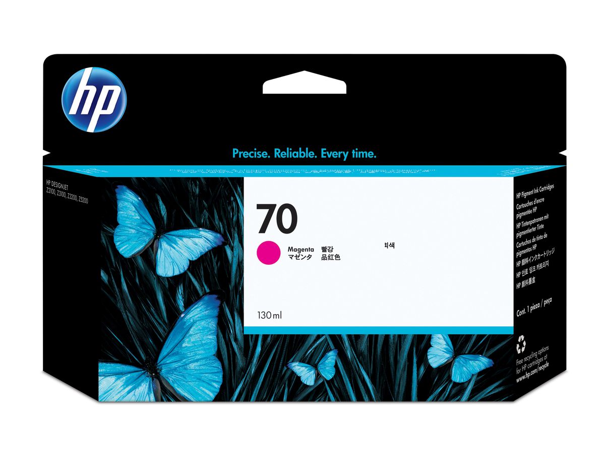 HP 70 magenta DesignJet inktcartridge, 130 ml