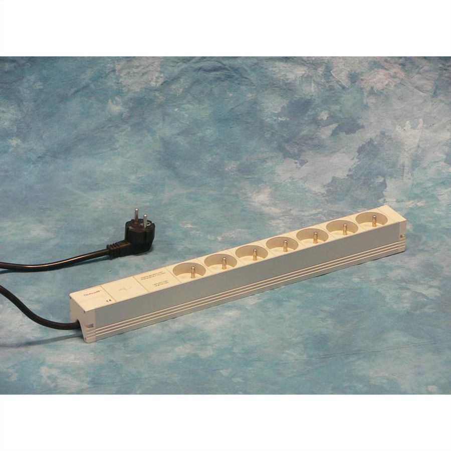 SCHROFF Socket Strip, UTE, 7 Sockets, 19", With Mains Suppression Filter