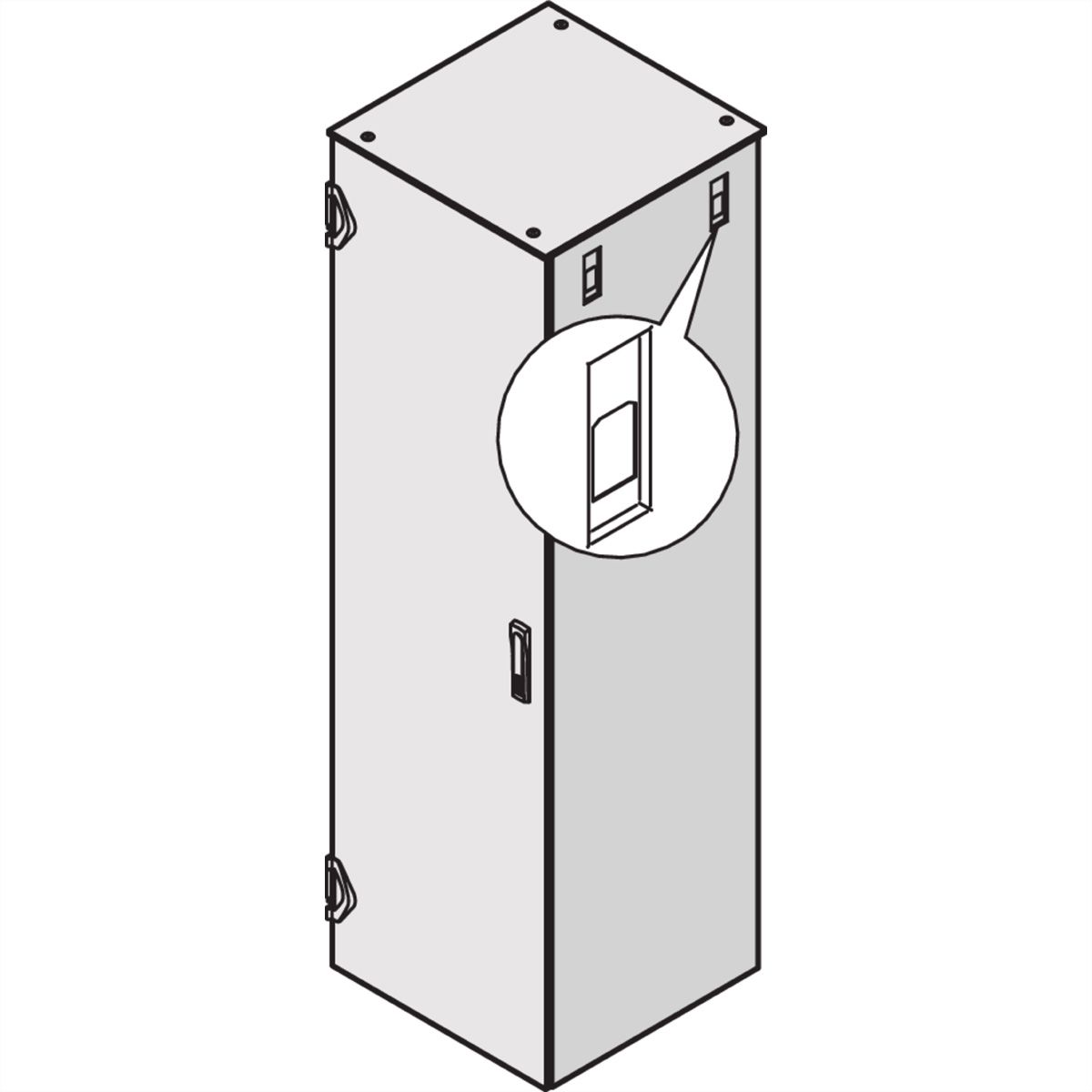 SCHROFF Varistar IP 20 zijwand, met snelsluiting, RAL 7035, 2000H 300D