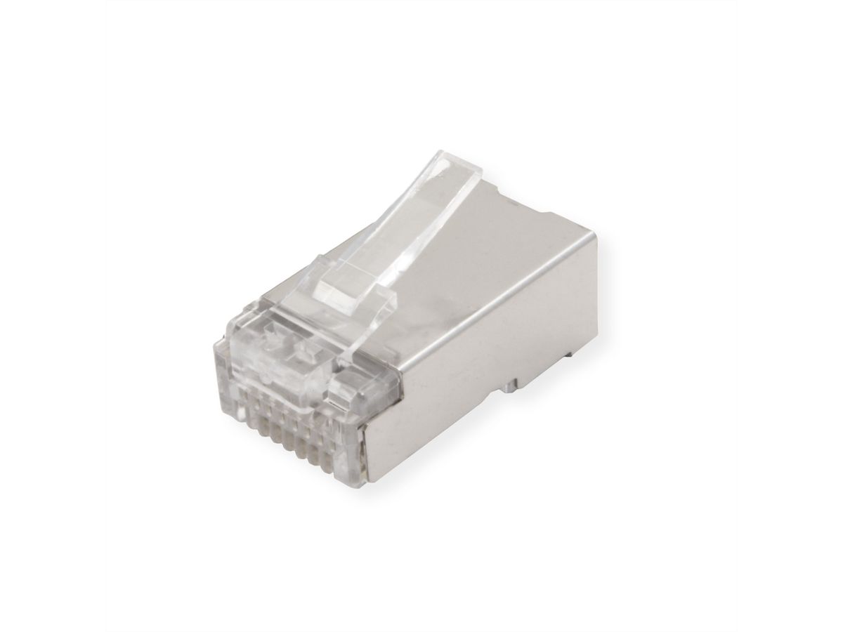 ROLINE Cat.6A (Class EA) Modular Plug, shielded, for Solid/Stranded Wire, 10 pcs.
