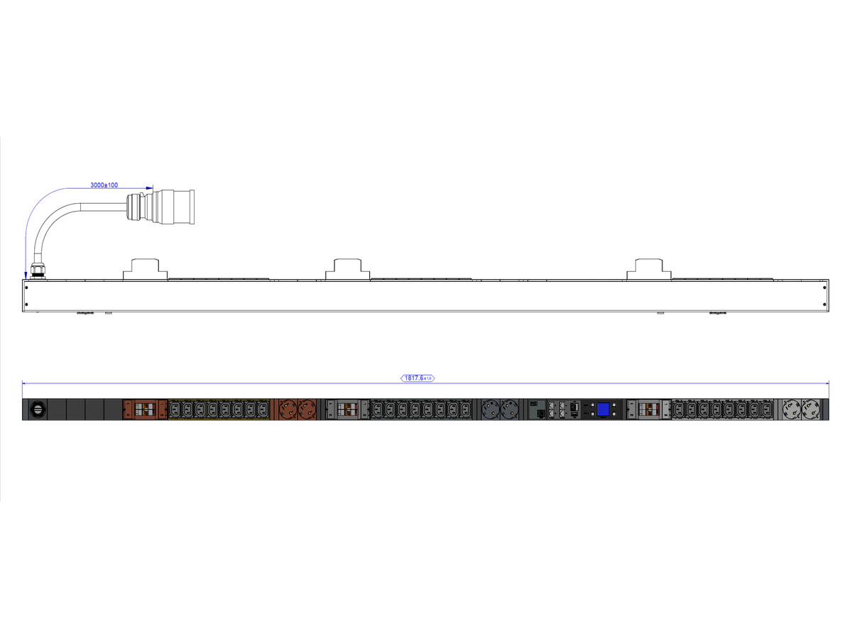 BACHMANN BN3500 24xC13 6xCEE7/3 6xLS, Meting per fase, diff meting