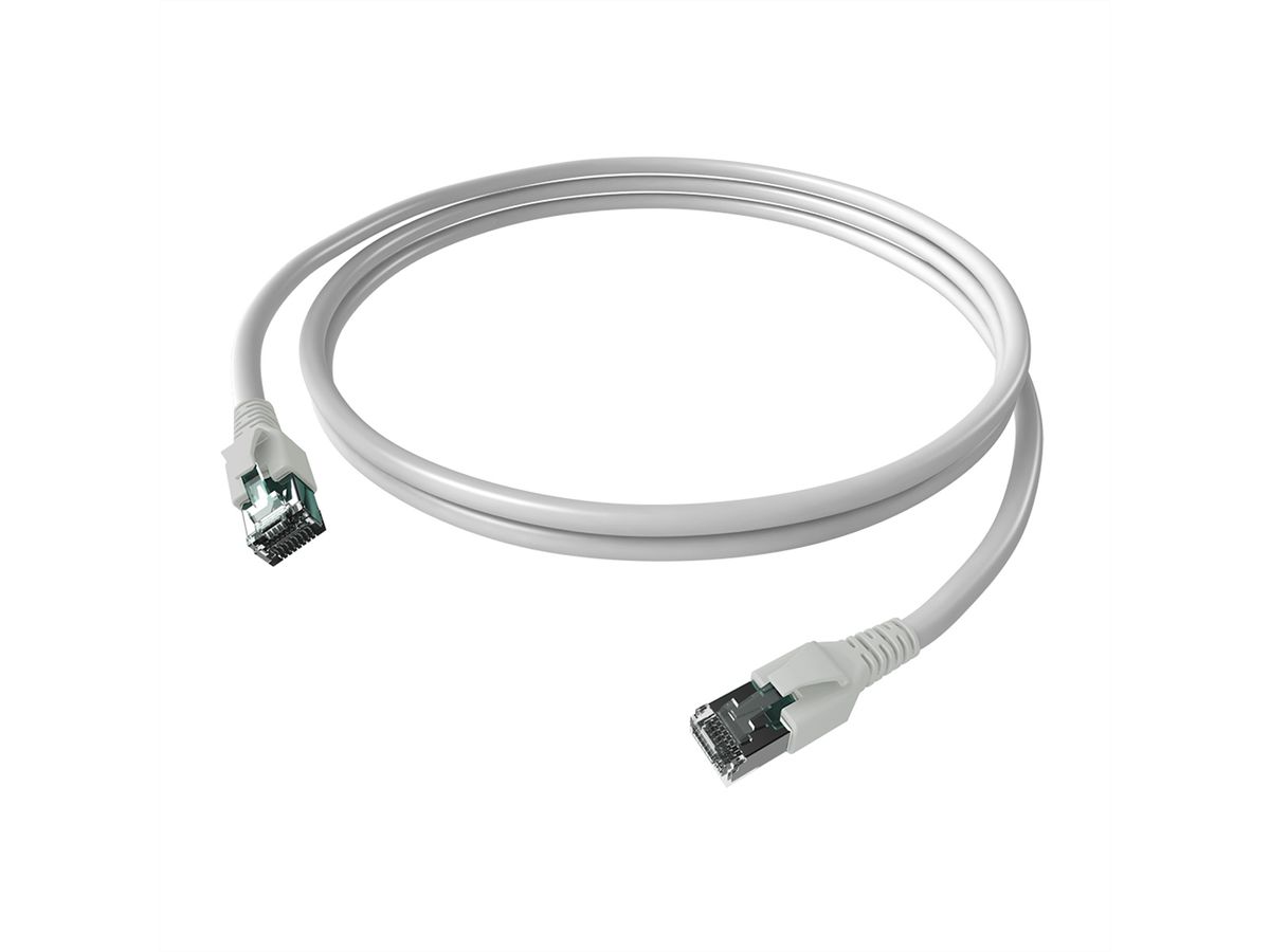 EasyLan FlexBoot Patchkabel Kat.6A, S/FTP, wit, 0,5 m