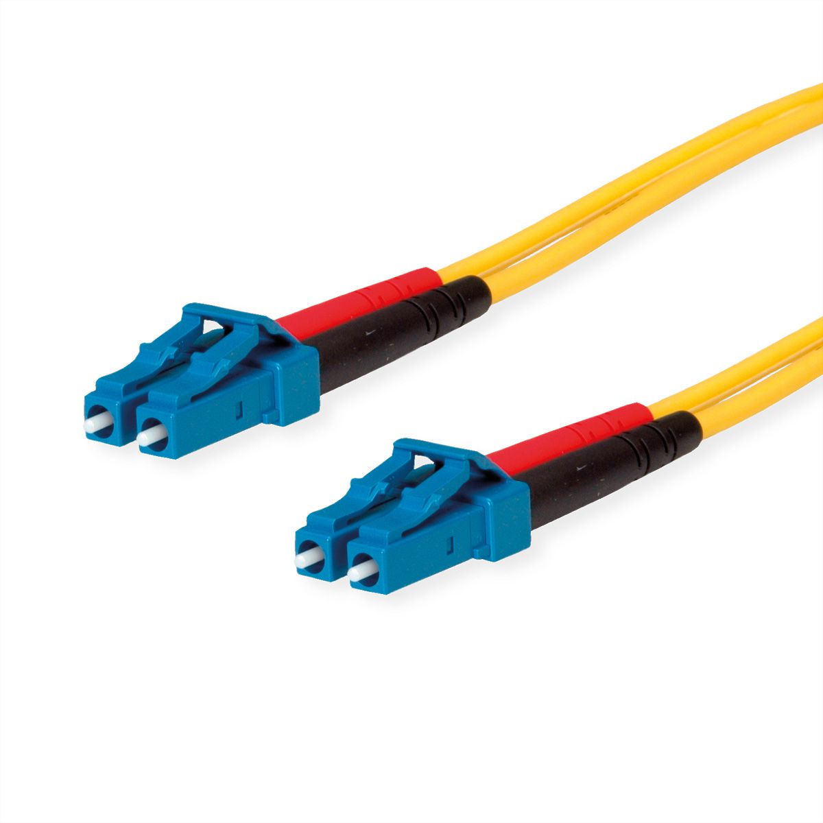 TELEGÄRTNER FO Duplex Patch Cables 2x E9/125 OS2, 1x LC Duplex - 1x LC Duplex, yellow, 10 m