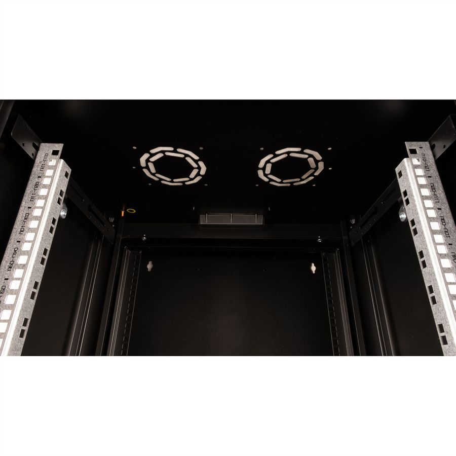ROLINE 19-inch wall-mounted housing Pro 12 U, 600x600 WxD two-piece swivelling black