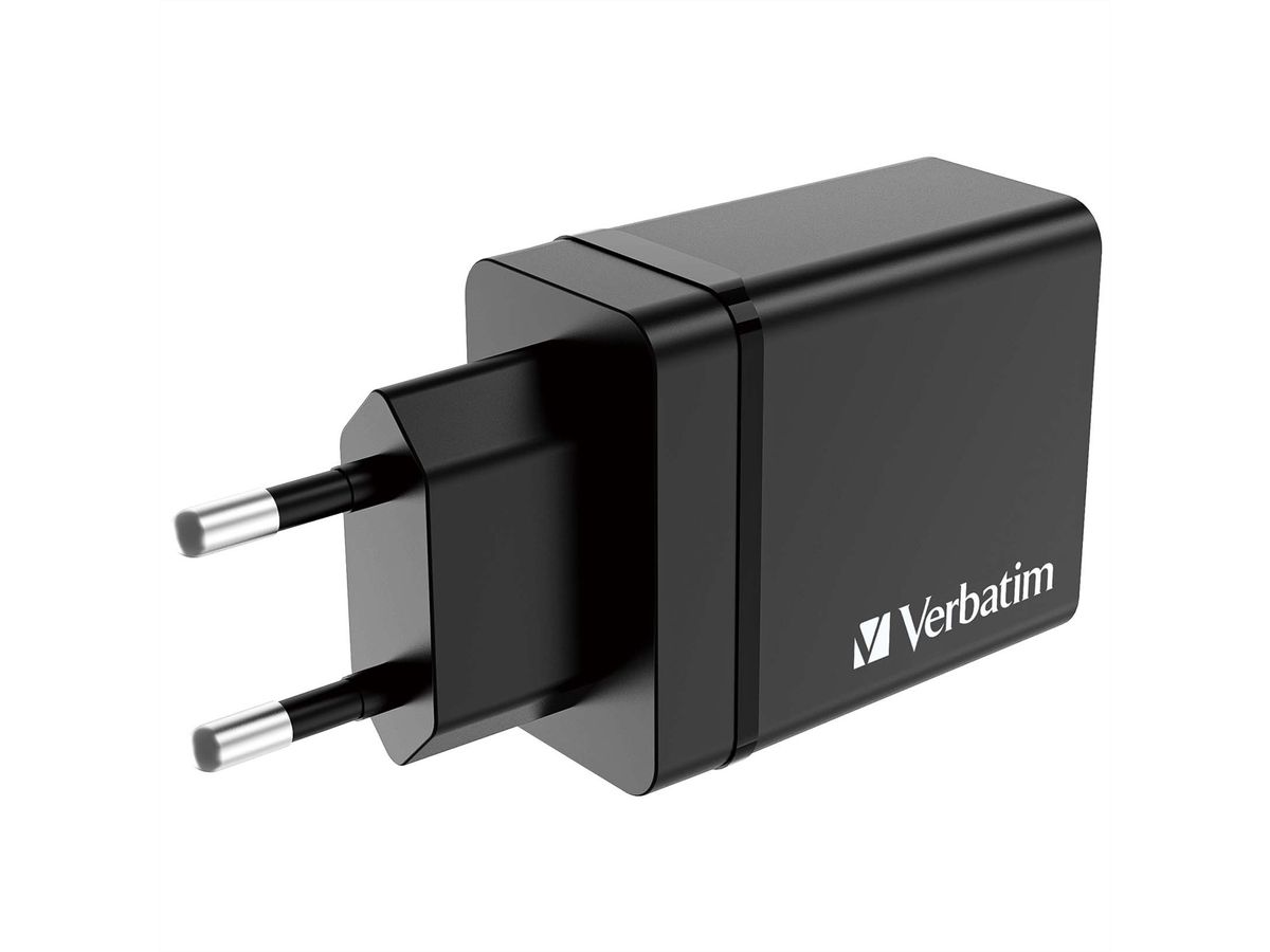 VERBATIM Ladeadapter 30W GaN schwarz