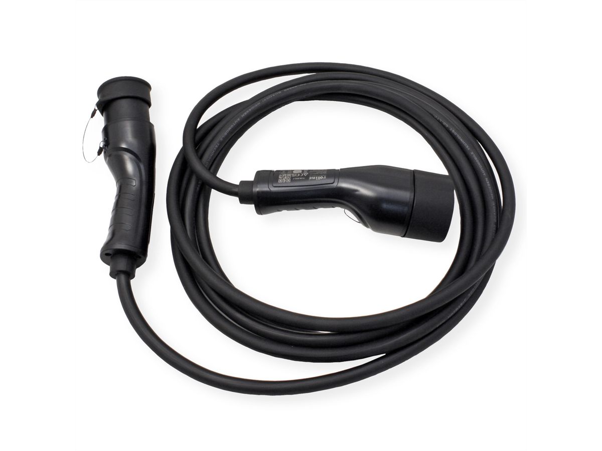 ROLINE Auto oplaadkabel Type2, 1-fase, 250VAC (1P+N+E), 32 A, 7.4 kW, 5 m