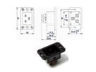 BACHMANN IEC320 C20 appliance inlet plug, black, thermoplastic, screw connection