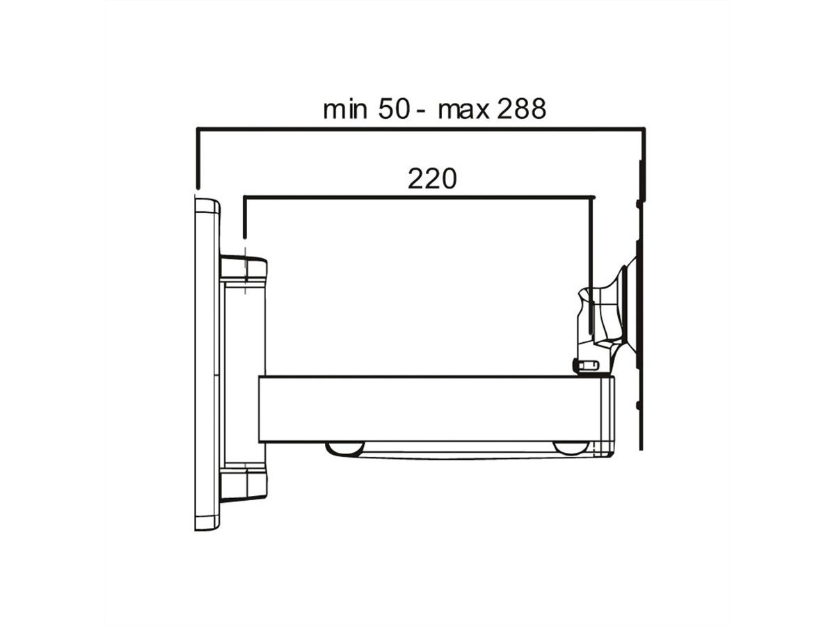 ROLINE LCD Monitor Arm, Extra, Wall Mount, 3 Joints