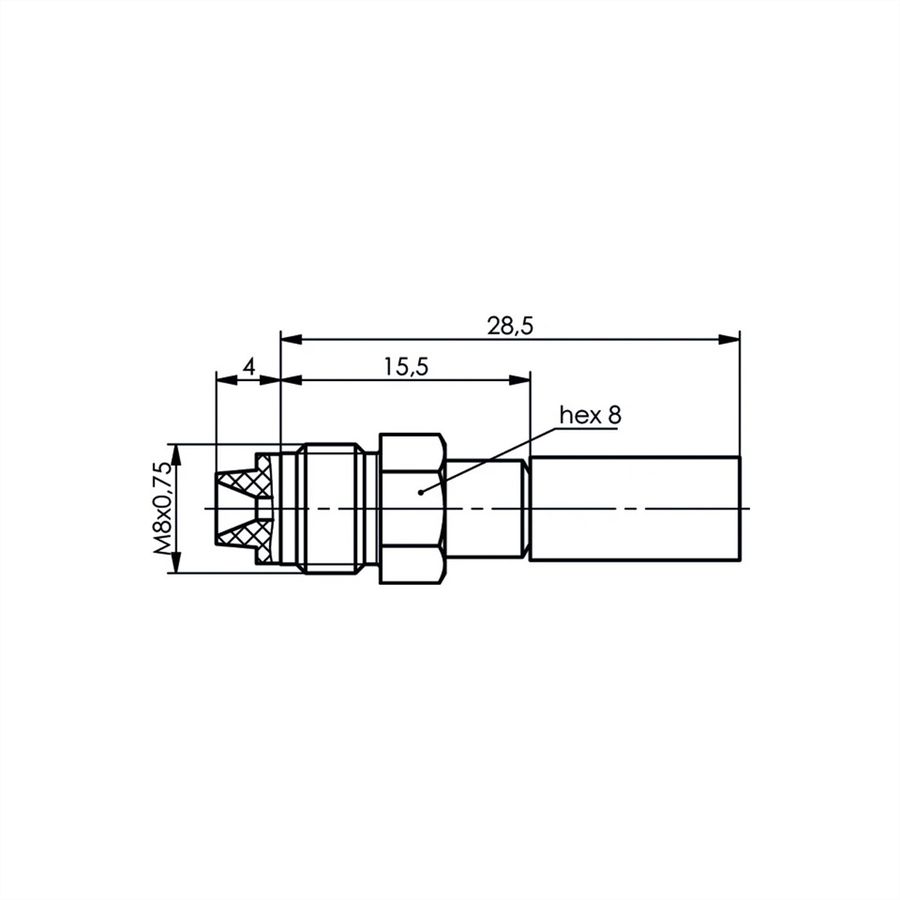 TELEGÄRTNER FME Straight Jack Crimp, G1 (RG-58C/U)
