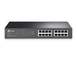 TP-LINK TL-SG1016PE netwerk-switch Managed Gigabit Ethernet (10/100/1000) Zwart Power over Ethernet (PoE)