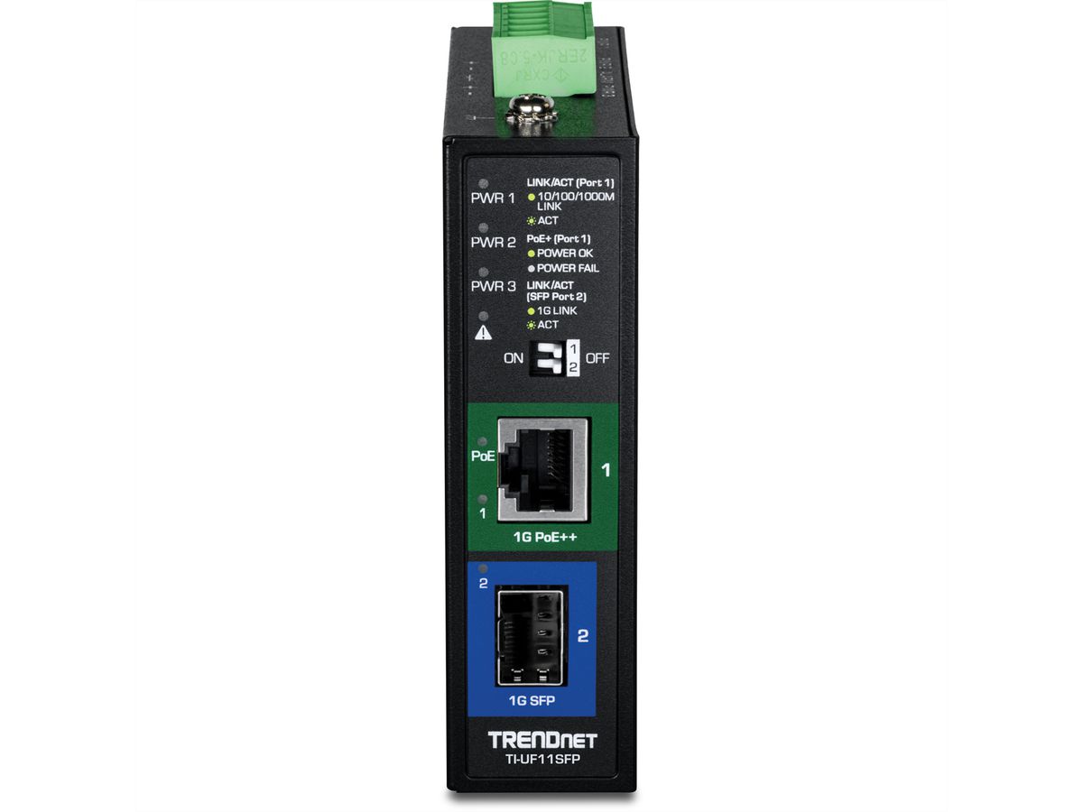 TRENDnet TI-UF11SFP Intern 1000Mbit/s Zwart netwerk media converter